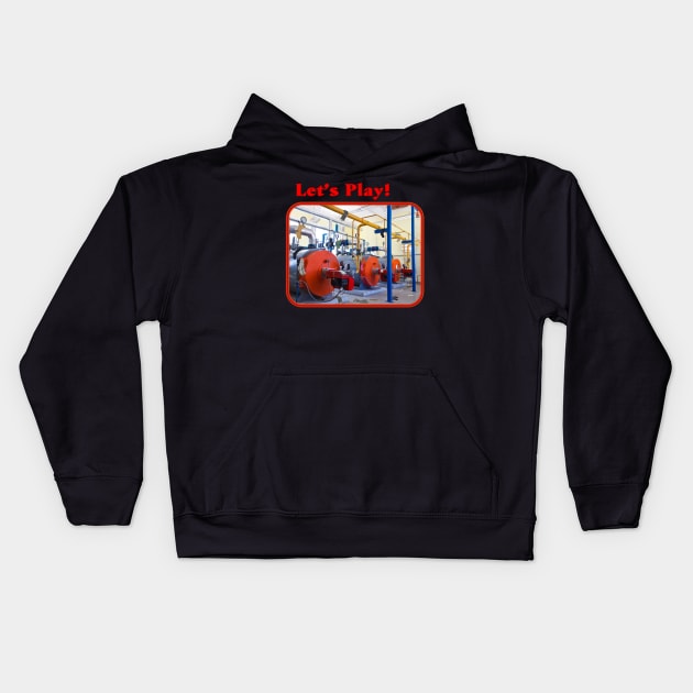 Let’s Play Socks in The Boiler Room! Kids Hoodie by AcornDinoCreations